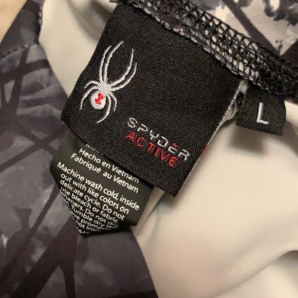 Spyder active compression leggings in grays - Picture 9 of 10